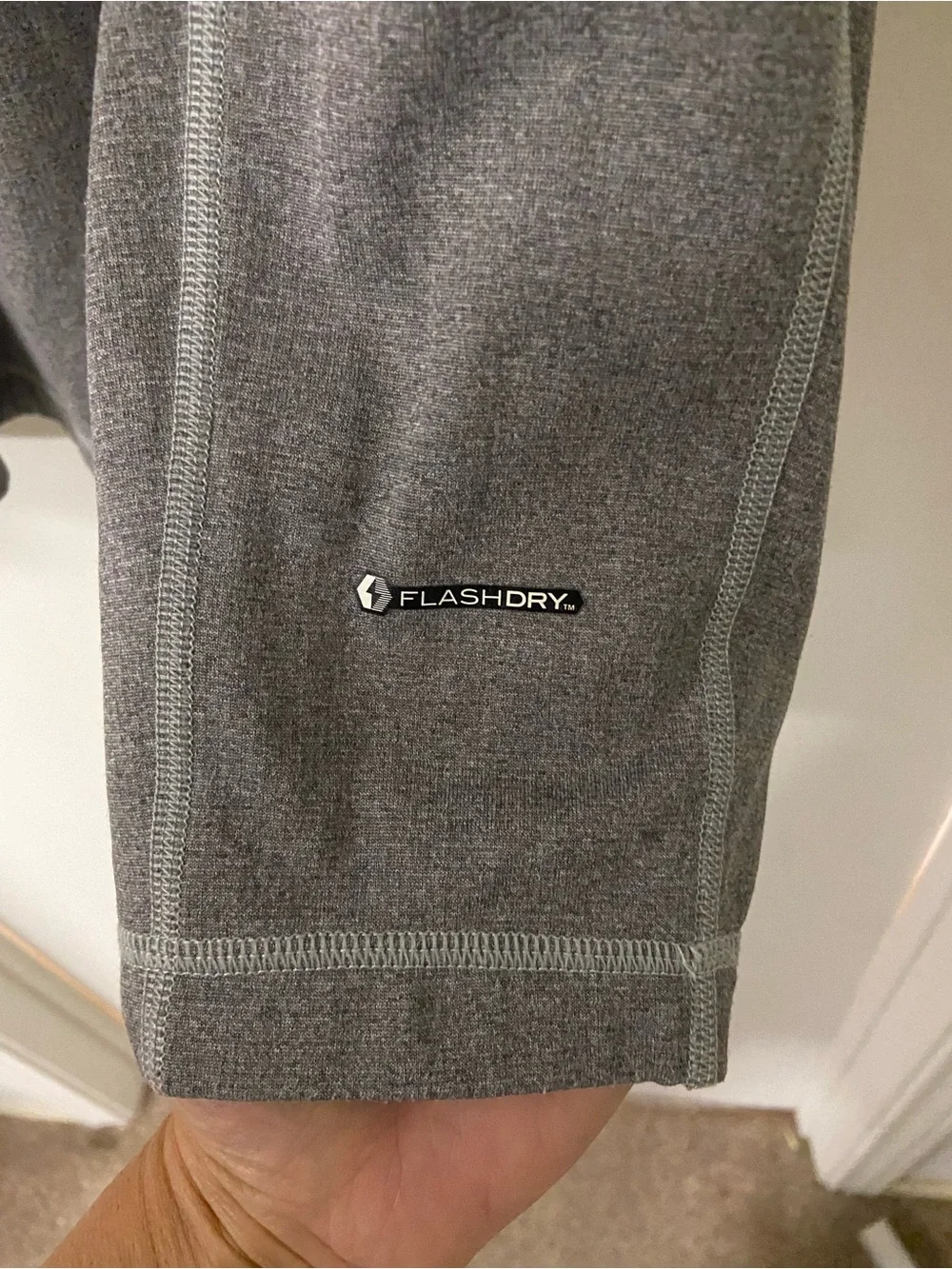 The North face men’s pullover 1/4 zip grey shirt sz XL flash dry